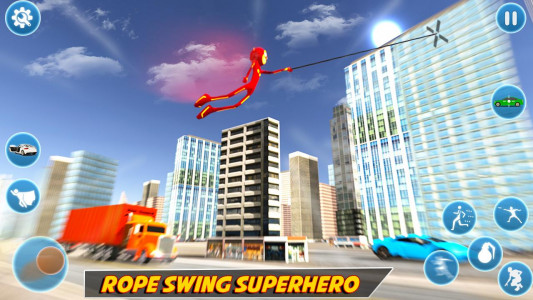 اسکرین شات برنامه Poppy Rope Hero Stickman Games 5