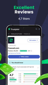 اسکرین شات 4 برنامه Freecash: Earn Money & Rewards