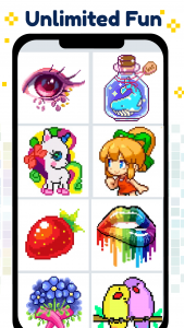 اسکرین شات 2 بازی Pixel Art Color by number Game