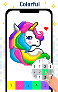 اسکرین شات بازی Pixel Art Color by number Game 1