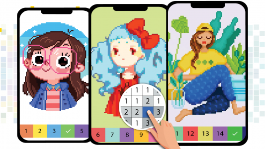 اسکرین شات 7 بازی Pixel Art Color by number Game