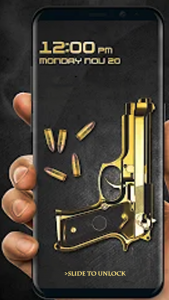 اسکرین شات برنامه Gun Shooting Lock Screen 1