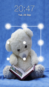 اسکرین شات برنامه Teddy Bear Pattern Lock Screen 5
