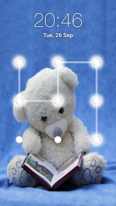 اسکرین شات برنامه Teddy Bear Pattern Lock Screen 4