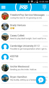 اسکرین شات برنامه FreedomPop Messaging Phone/SIM 1