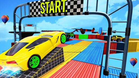 اسکرین شات بازی Mega Car Stunts Race Car Games 1