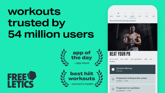 اسکرین شات 1 برنامه Freeletics: Fitness Workouts