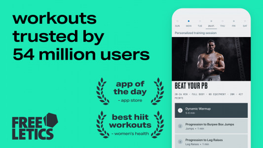 اسکرین شات برنامه Freeletics: Fitness Workouts 1