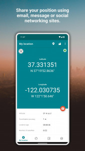 اسکرین شات 2 برنامه My GPS Coordinates