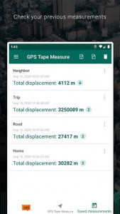 اسکرین شات برنامه My GPS Tape Measure 4