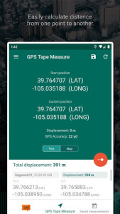 اسکرین شات برنامه My GPS Tape Measure 3