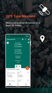 اسکرین شات 1 برنامه My GPS Tape Measure