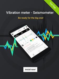 اسکرین شات برنامه Vibration meter - Seismometer 5