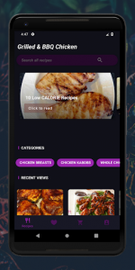 اسکرین شات برنامه Grilled Chicken Recipes & BBQ Chicken Recipes 1
