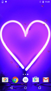 اسکرین شات برنامه Neon Hearts Live Wallpaper 8