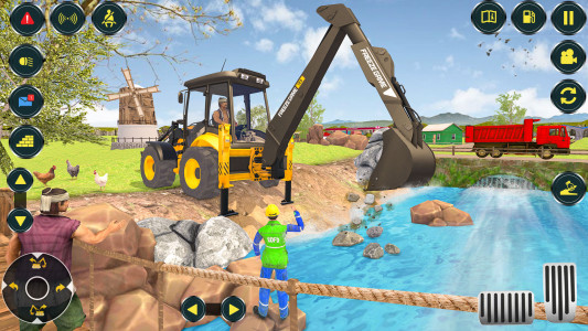 اسکرین شات بازی Village Excavator JCB Games 1