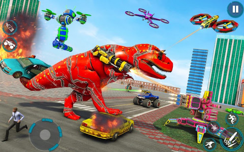 اسکرین شات برنامه Dino Robot Car Game – Monster Truck Robot games 4