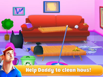اسکرین شات 1 برنامه Girl Home Cleaning Game
