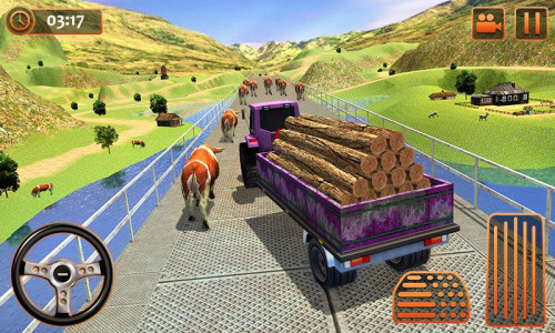 اسکرین شات 5 برنامه Farm Tractor Cargo Driving Sim