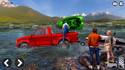 اسکرین شات 1 برنامه Offroad Pickup Truck Cargo Sim