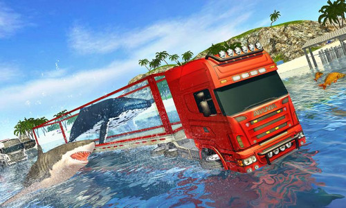 اسکرین شات برنامه Sea Animals Transporter Truck  4