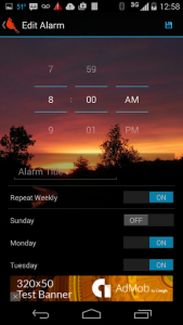 اسکرین شات برنامه Woodland Alarm Clock 2