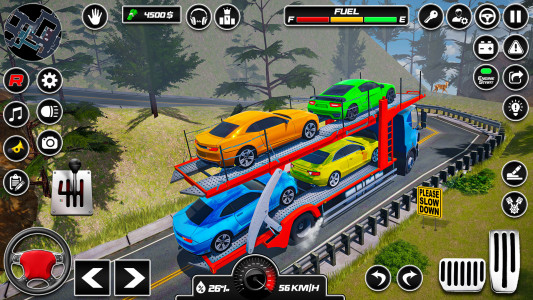 اسکرین شات 1 برنامه Car Transporter 3d:Truck Games