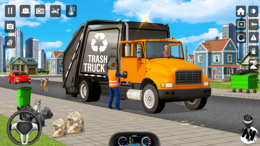 اسکرین شات برنامه Trash Truck Games Simulator 3D 5