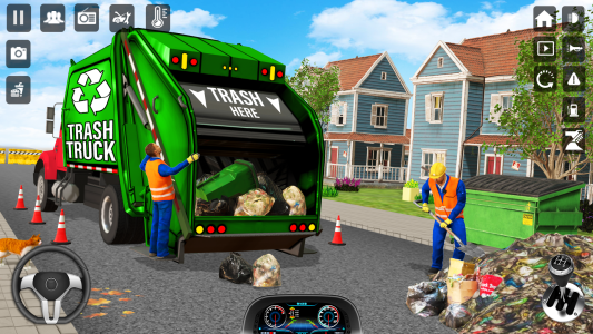 اسکرین شات 1 برنامه Trash Truck Games Simulator 3D