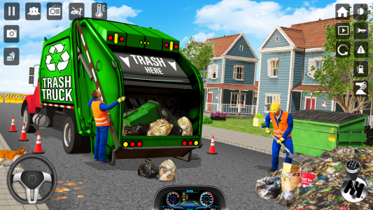 اسکرین شات برنامه Trash Truck Games Simulator 3D 1