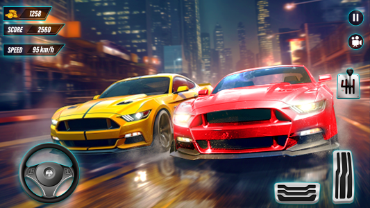 اسکرین شات 4 برنامه Highway Car Racing: Car Games