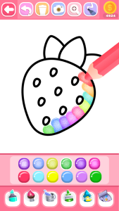 اسکرین شات 1 برنامه Fruits Coloring Book For Kids