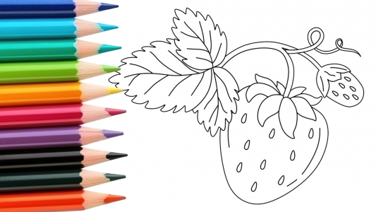 اسکرین شات برنامه Fruits Coloring Book For Kids 8