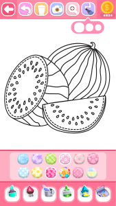 اسکرین شات 2 برنامه Fruits Coloring Book For Kids