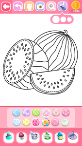 اسکرین شات برنامه Fruits Coloring Book For Kids 2