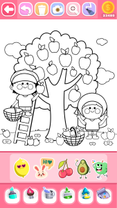 اسکرین شات 4 برنامه Fruits Coloring Book For Kids