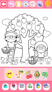 اسکرین شات برنامه Fruits Coloring Book For Kids 4