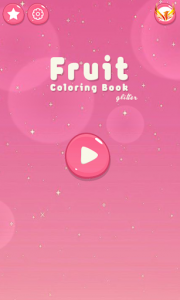 اسکرین شات برنامه Fruit & vegetables Coloring Book For Kids Glitter 1