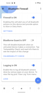 اسکرین شات برنامه Bluetooth Firewall Trial 1