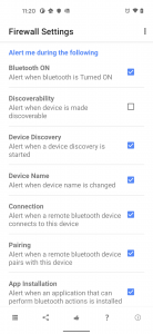 اسکرین شات برنامه Bluetooth Firewall Trial 8