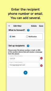 اسکرین شات برنامه SMS Forwarder 2