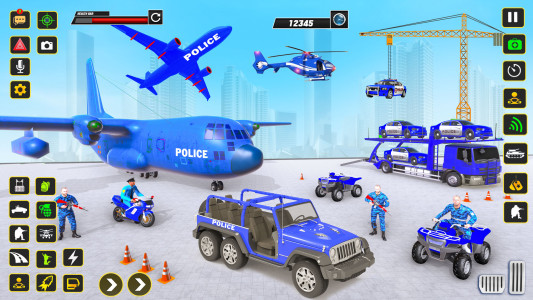 اسکرین شات 2 بازی Police Car transporter Game 3D