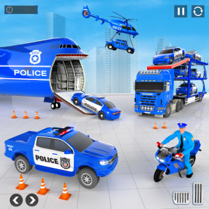 اسکرین شات بازی Police Car transporter Game 3D 1