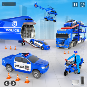 اسکرین شات 1 بازی Police Car transporter Game 3D