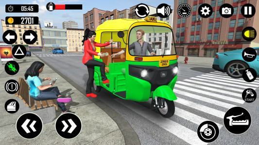 اسکرین شات 3 بازی Tuk Tuk Rickshaw Games Taxi 3D