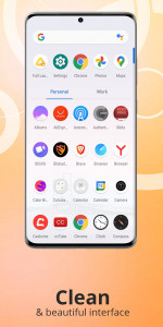 اسکرین شات برنامه Full Launcher: Fresh & Clean 1