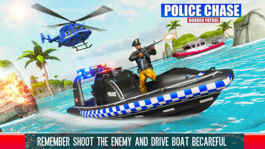 اسکرین شات بازی Police Chase: Police Boat Game 1