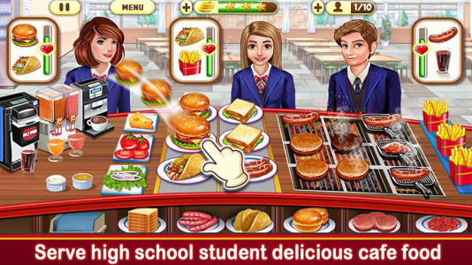 اسکرین شات بازی Highschool Burger Cafe Cooking 3