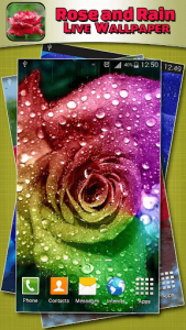 اسکرین شات برنامه Rose and Rain Live Wallpaper 2