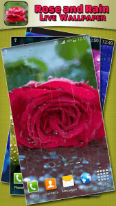 اسکرین شات برنامه Rose and Rain Live Wallpaper 1